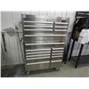 Image 1 : Quality Craft 18 drawer stainless steel tool cabinet, upper and lower cabinet on castors (like new)