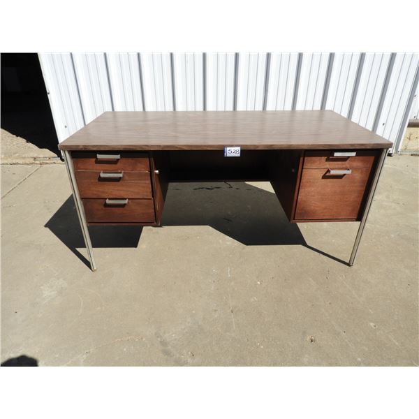 Desk 60"W x 30" Dx 29"H - very heavy desk - works great for the shop office