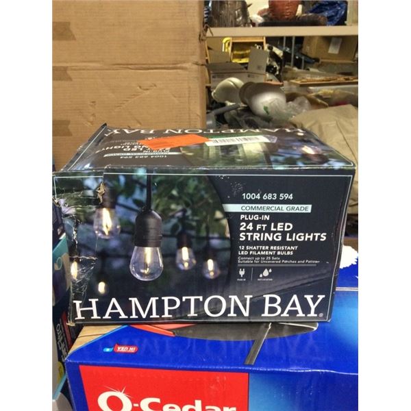 Hampton bay commercial grade plug in 24 feet LED string lights