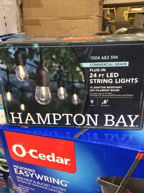 Hampton bay commercial grade plug in 24 feet LED string lights
