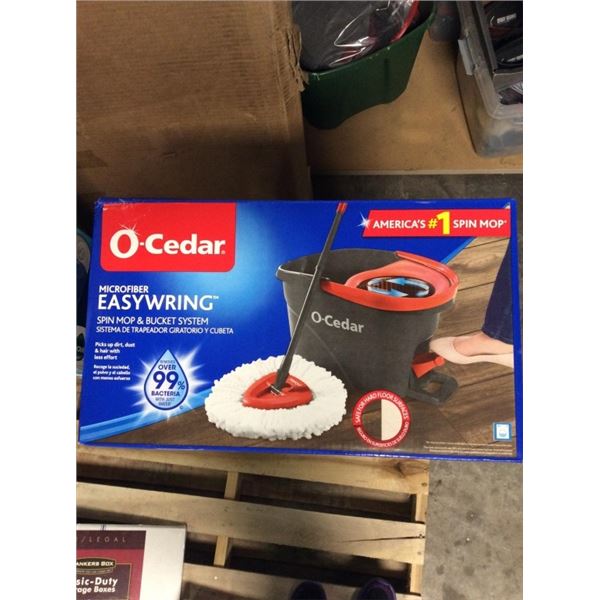 O cedar microfiber easy wring spin mop and bucket system