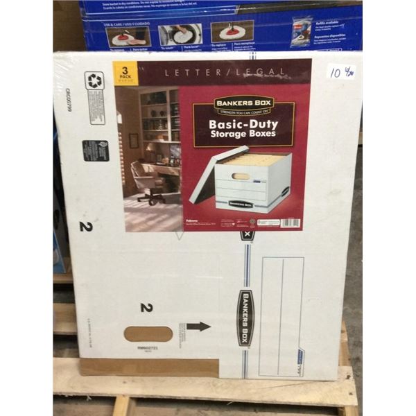 Three pack letter/legal basic duty storage boxes