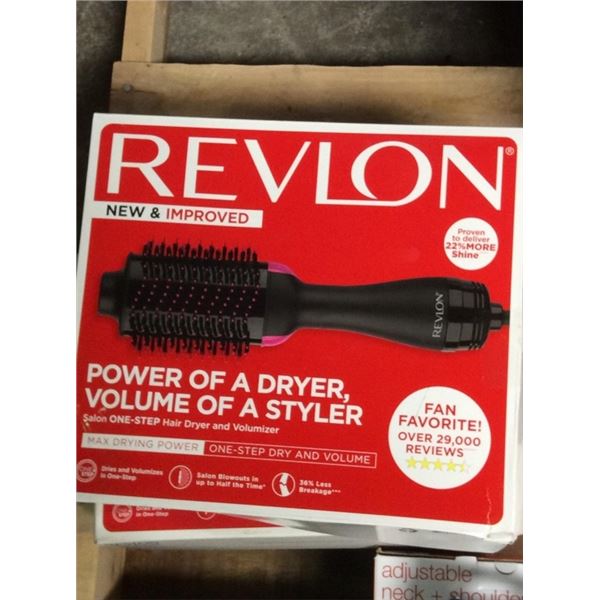 Revlon new and improved power of a dryer volume of a styler