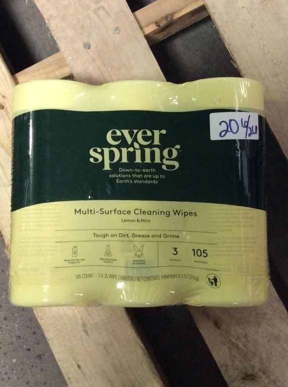 Ever spring multi surface cleaning wipes