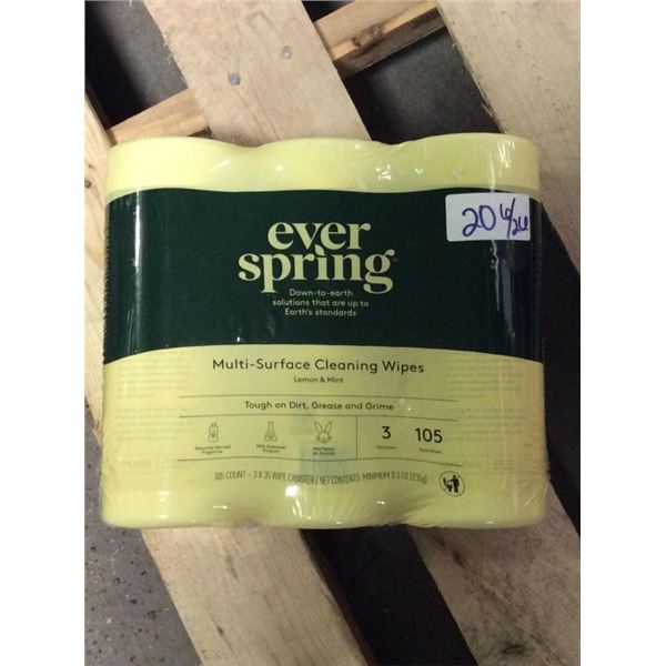 Ever spring multi surface cleaning wipes