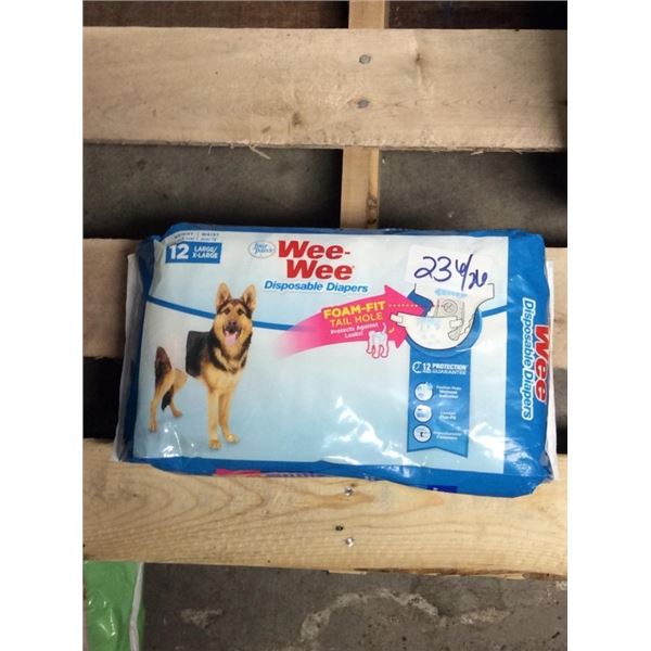 We we disposable diapers for dogs size large extra large