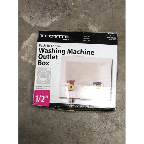 Washing machine outlet box