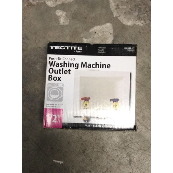 Washing machine outlet box