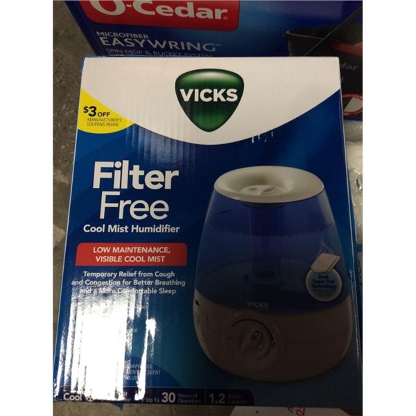 Vicks filter free cool mist humidifier