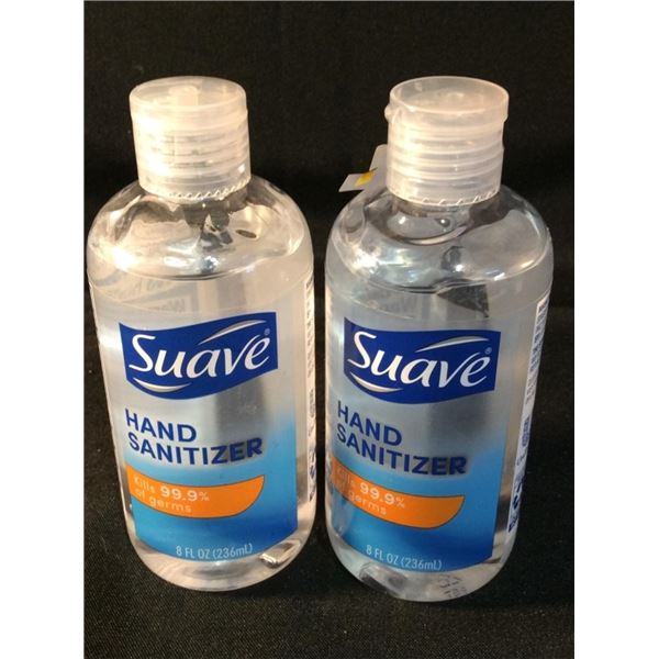 2  suave hand sanitizer kills 99.9% of germs