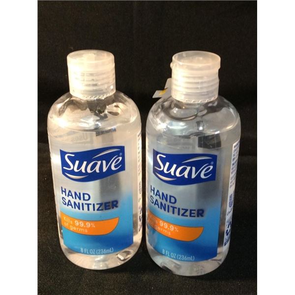 2  suave hand sanitizer kills 99.9% of germs