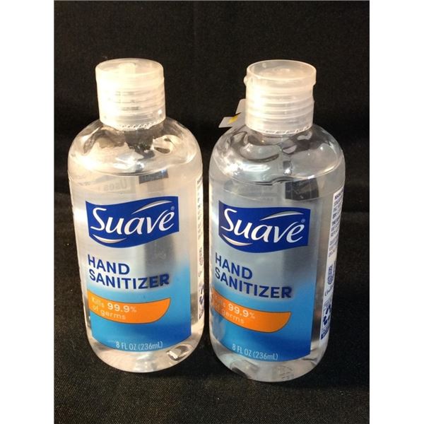 2  suave hand sanitizer kills 99.9% of germs