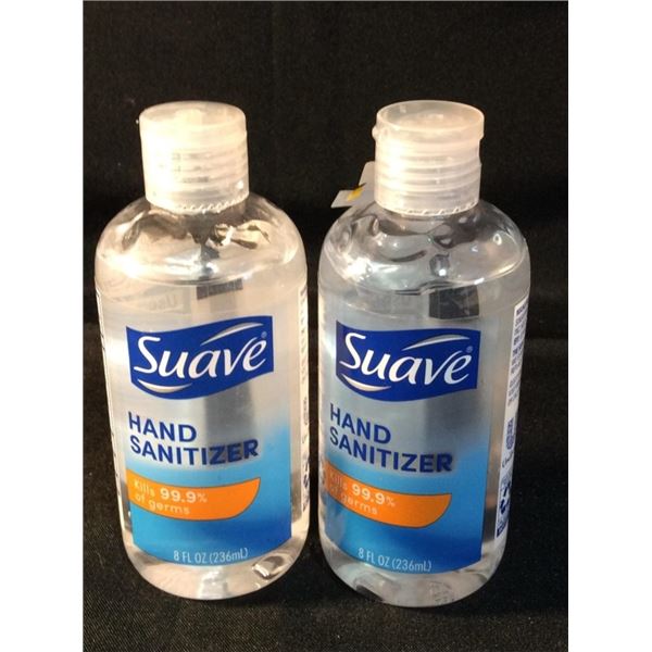 2  suave hand sanitizer kills 99.9% of germs