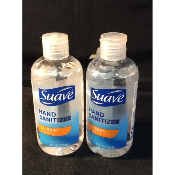 2  suave hand sanitizer kills 99.9% of germs