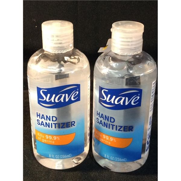 2  suave hand sanitizer kills 99.9% of germs