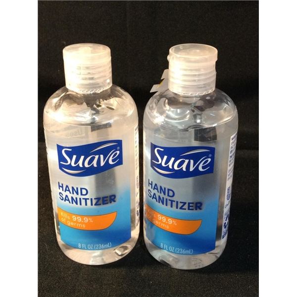 2  suave hand sanitizer kills 99.9% of germs