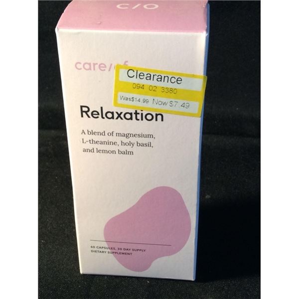 Relaxation 60 capsules retails for $15