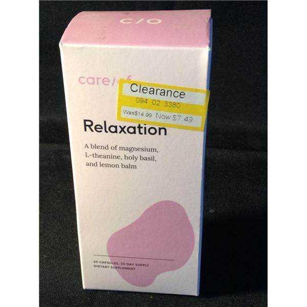 Relaxation 60 capsules retails for $15