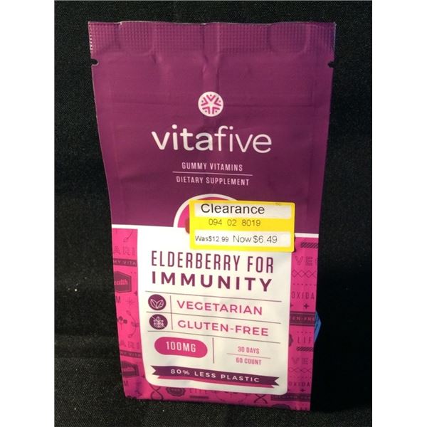 Elderberry for immunity vegetarian and gluten free 30 days 60 count 100 MG  retails for $13