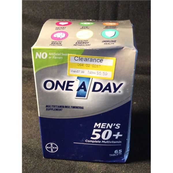 One a day vitamins complete multivitamin men’s 50+ there are 65 tablets