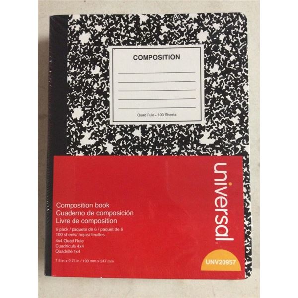 Universal composition notebooks six pack