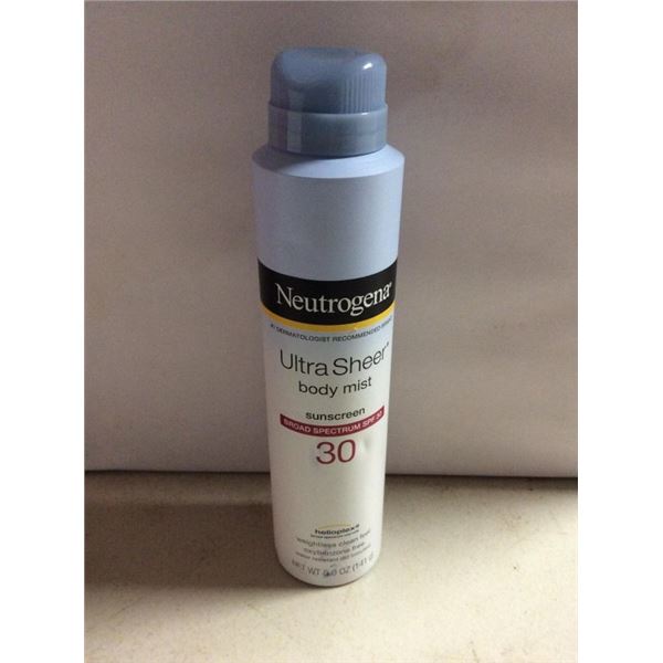 Neutrogena ultra sheer body mist sunscreen SPF 30