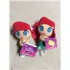 Image 1 : 2  Disney princess PLUSHIES from Funko pops