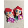 Image 1 : 2  Disney princess PLUSHIES from Funko pops