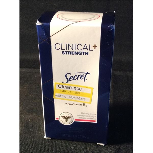 Clinical strength secret retails for eight dollars