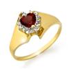 0.52 ctw Diamond Garnet Ring White Gold Jewelry