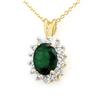 1.80 ctw Emerald Diamond Pendant Yellow Gold