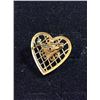 Image 2 : Heart shaped clear stoned brooch pin