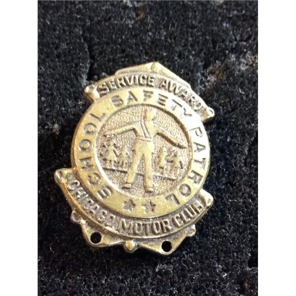 Service award school safety patrol Chicago motor club pin