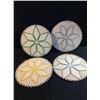 Image 1 : 4  adorable handmade doilies over top of hot plates
