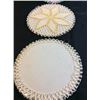 Image 2 : 4  adorable handmade doilies over top of hot plates