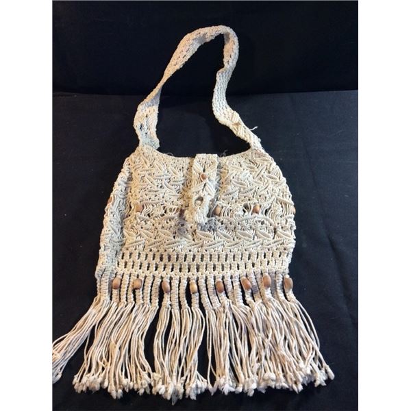 Vintage fancy crocheted purse