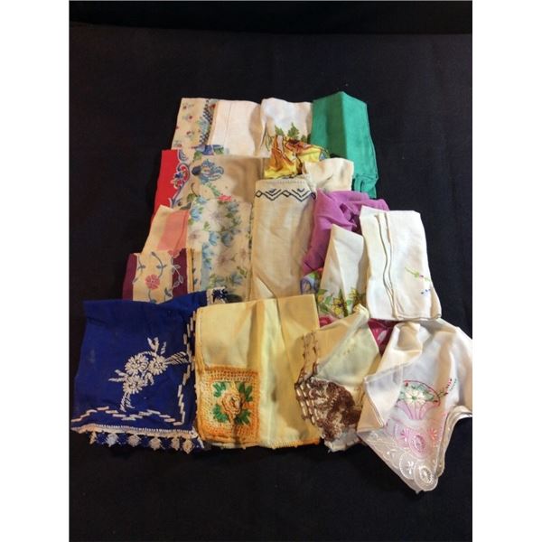 Large vintage handkerchief lot