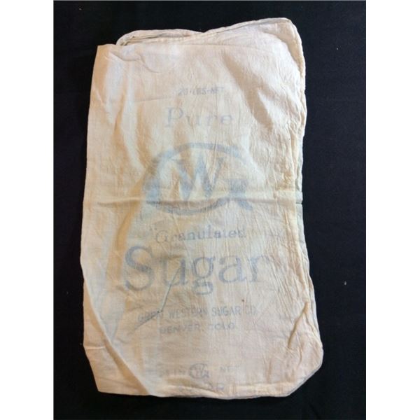 Burlap 25 pound here GW sugar bag