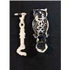 Image 2 : Vintage cast iron owl lock set