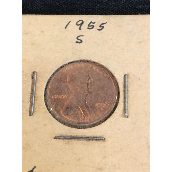 1955S wheat penny