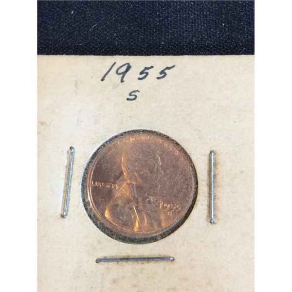 1955S wheat penny