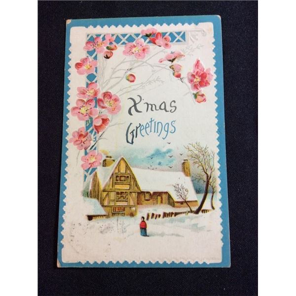 Vintage Christmas greetings postcard