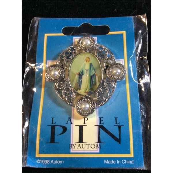 Lapel  mother Mary brooch pin