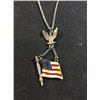 Image 2 : Necklace with eagle and American flag