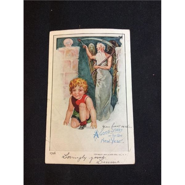 1908 New Year’s postcard