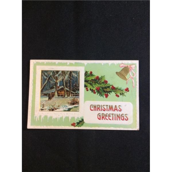 Christmas greetings postcard