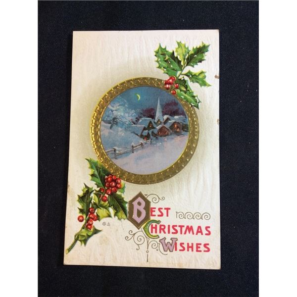 Christmas wishes postcard