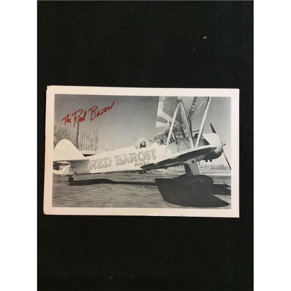 Red Baron pizza postcard
