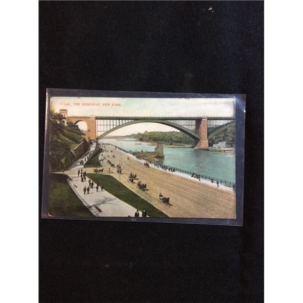 The speedway New York postcard