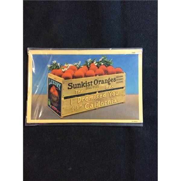 Sunkist oranges postcard